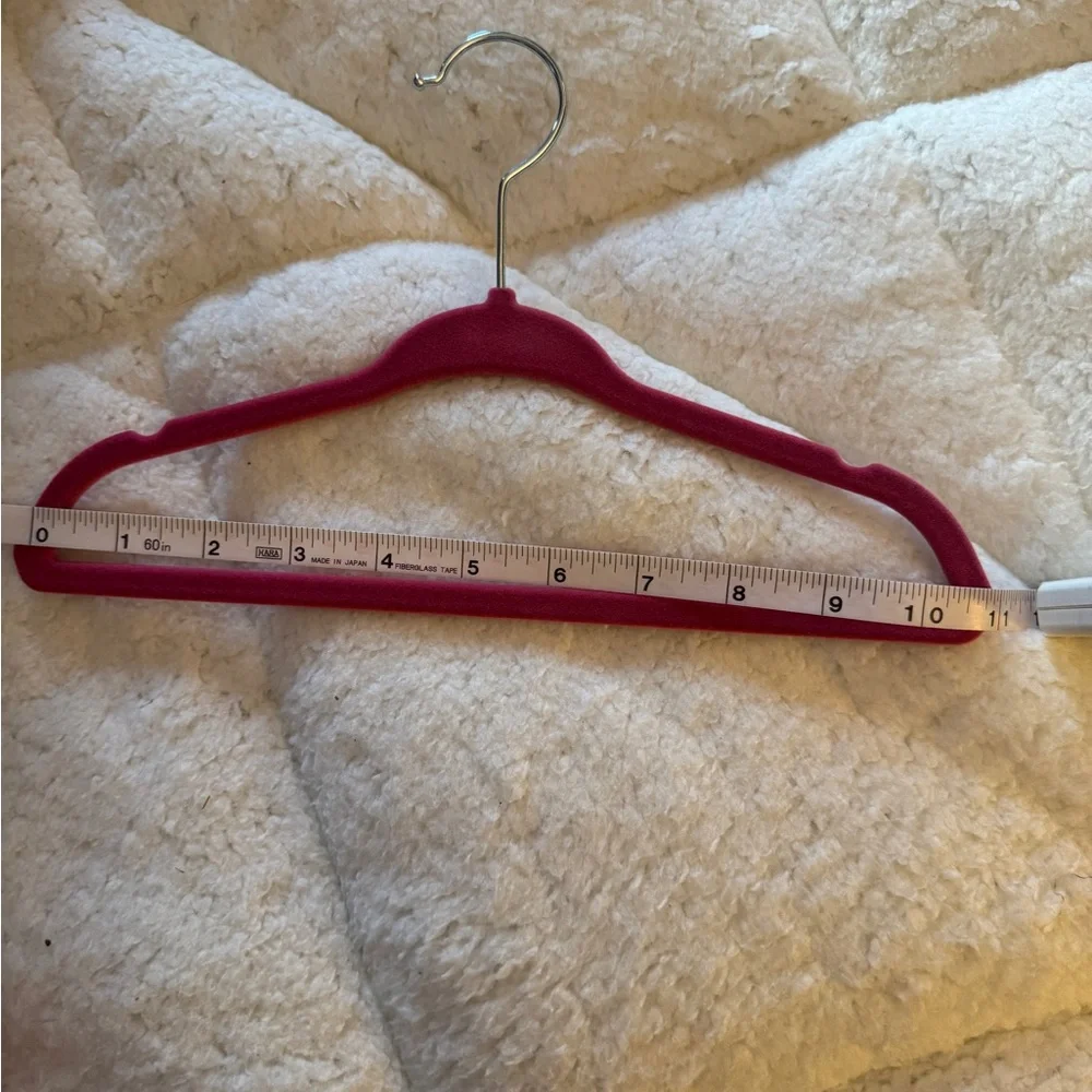 Set of Pink Velvet Kids Size Hangers